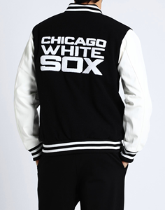 โออีเอ็มแจ็คเก็ตบอมเบอร์เบสบอลของผู้ชายเสื้อทีมโรงเรียนปักลายตัวอักษรไซส์ใหญ่พิเศษ - Product Image 6