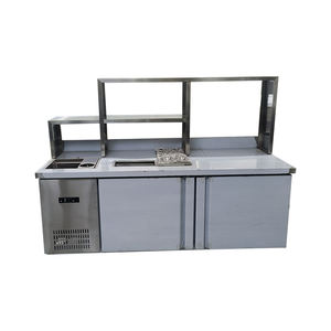 เคาน์เตอร์แช่เย็นสำหรับชานม เคาน์เตอร์ทำงานและอุปกรณ์บาร์ เคาน์เตอร์นม - Product Image 1