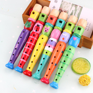 <span class=keywords><strong>Flauta</strong></span> de Madera de 6 Orificios, Instrumento Musical de Viento, Juguete Infantil con Diseño de Dibujos Animados - Product Image 5