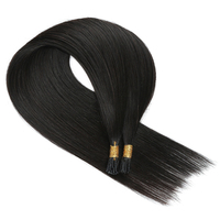 Extensions de cheveux Microlink Cheveux vierges brésiliens Bouclés I Tip Cheveux humains Kératine froide Fusion Stick Tip Extension