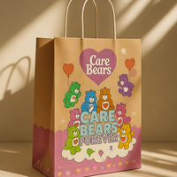 Sacs cadeaux en papier de luxe pour fleurs avec impression flexo personnalisée en kraft blanc pour fleuristes, événements et bougies