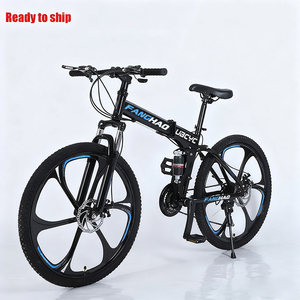 Bicicleta <span class=keywords><strong>Plegable</strong></span> de 21 Velocidades, 26 Pulgadas, Bicicleta de Montaña, Una Rueda Estándar, Doble Disco, Bicicleta para Adultos, Roja, Unisex - Product Image 6