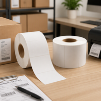 Étiquettes thermiques personnalisées 50x25 58x40 58x60 60x40 80x50, papier semi-brillant, étiquettes adhésives pour codes-barres, étiquettes d'expédition