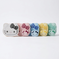 JLY Cartoon Crescent Moon Four-Leaf Clover Rice Ball Shape Rubycell Thickened Soft Powder Puff for Dry and Wet Use