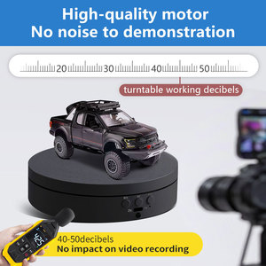 Plateau tournant électrique <span class=keywords><strong>rose</strong></span> de 138 mm, plateau tournant motorisé à 360° pour la photographie, support de présentation rotatif pour la présentation de bijoux et de produits - Product Image 4