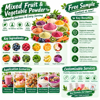 Herblink Vente en gros de poudre de fruits et légumes mélangés en vrac, poudre de superaliments soluble dans l'eau, mélange de poudre de fruits et légumes