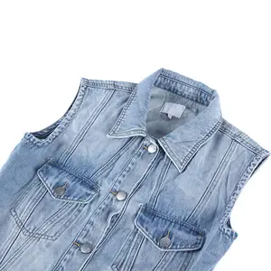 Sleeveless Women Jeans Dresses Ladies Denim Plus Size Dress Long Denim Dresses