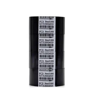 Fineray 30mm * 100m schwarzer Code Thermo transfer drucker Bänder Lebensmittel Getränke Heiß stempel Codier folie