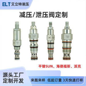 Válvula de Alivio Hidráulica de Acción Directa, Pilotada, Personalizable, con Cartucho de Presión Ajustable Automáticamente para Reducir la Presión - Product Image 6