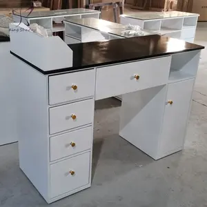 manufacture custom manicure table nail makeup desk nail dust collector built in for table