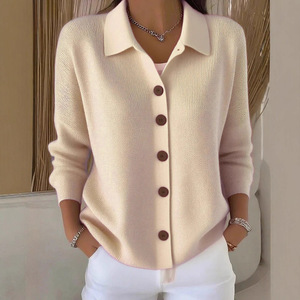 Cardigan en tricot pour femme, couleur unie, boutonné sur le devant, manches longues, pull-over, manteau, automne-hiver, vêtements décontractés, SMLXLXXL3XL - Product Image 4