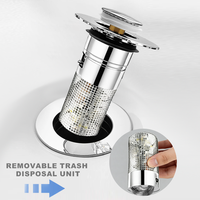 Tapón de Drenaje para Fregadero Antiobstrucción Ecológico, Tapón Emergente con Filtro, Reemplazo de Acero Inoxidable para Fregadero de Cocina