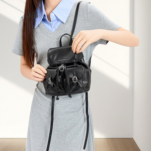 Luxury C Family Backpack Women Vintage Genuine Leather Travel Bag Retro Calfskin Duma Style Designer Mini High End <strong>Knapsack</strong> 2026 - Product Image 3