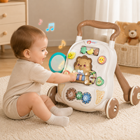 Marche-bébé 2-en-1 anti-jambes en O, anti-retournement, pour bébés de plus de 3 mois, jouet musical, chariot d'apprentissage de la marche
