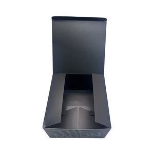 กล่องใส่หมวกพับได้สีดำพิมพ์โลโก้ตามสั่ง เคลือบด้าน พร้อมฟอยล์สีทอง รีไซเคิลได้ สำหรับบรรจุภัณฑ์ส่วนบุคคล - Product Image 5