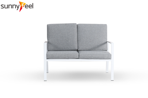Luxury Garden Patio Set Aluminum Handmade Metal Armrest <strong>Outdoor</strong> Sofa Stock <strong>love</strong> <strong>Seat</strong> with Cushion - Product Image 3