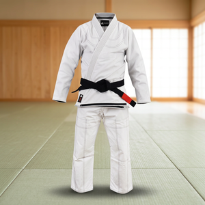 Uniformes de BJJ blancs en polyester/coton unisexe pour adultes, modèle Bhutta Enterprises BE-3002 - Product Image 3
