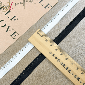 En stock usine, <span class=keywords><strong>Noir</strong></span> et Blanc, 11 mm, <span class=keywords><strong>Bande</strong></span> élastique en polyamide à picots festonnés pour soutien-gorge - Product Image 3
