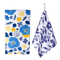Serviette de cuisine en microfibre gaufrée, douce, à séchage rapide, super absorbante, antimicrobienne, écologique, personnalisable pour le nettoyage (vente en gros)