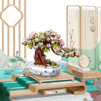 Briques de puzzle 3D à faire soi-même, modèle éducatif, bouquet de fleurs, construction d'arbres, blocs de construction, kit de construction