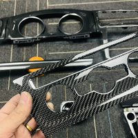 Kit de remplacement de garnitures intérieures en fibre de carbone véritable pour Volkswagen Golf 7 MK7 MK7.5, garnitures de tableau de bord, console centrale et garnitures de portes