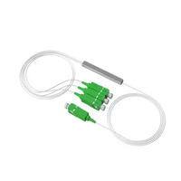 FTTH Mini PLC Splitter 1x3 Blockles 1x3 serat optik Mini PLC Splitter tabung baja mikro tipe dengan SC APC/UPC Connector