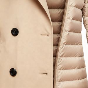 Boying <span class=keywords><strong>Femme</strong></span> Hiver Blouson <span class=keywords><strong>Trench</strong></span> Doudoune-Écologique Coupe-Vent Respirant Doublure Amovible Épaissie 90% Blanc Canard <span class=keywords><strong>Long</strong></span> - Product Image 5