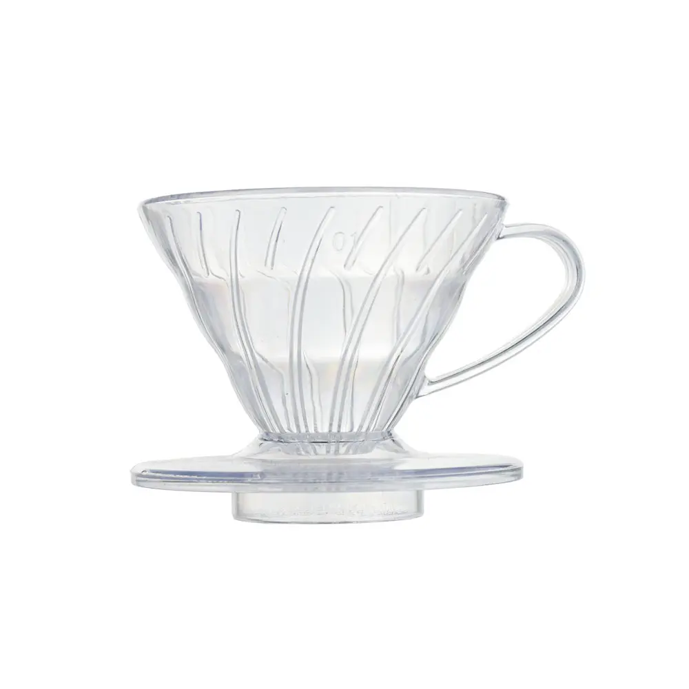 コーヒードリッパープラスチック再利用可能なコーヒーフィルターとシングルカップコーヒーメーカーにペーパーレスを注ぐ
