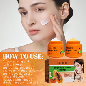 Crème visage jour et nuit à la papaye EELHOE, nourrissante, hydratante, apaisante, éclatante, soin du visage quotidien, vente en gros, OEM, étiquette privée - Product Image 6