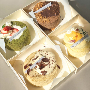 Wholesale Wooden Bakery Mousse Tiramisu Food Container Charcuterie Swiss Roll Cake Cheese Pastry Dessert Brownie Packaging Box