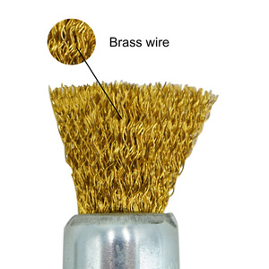 <span class=keywords><strong>Brosse</strong></span> à fil métallique en laiton SATC, 200 pièces, de qualité supérieure, à extrémité sertie, 1 pouce (25 mm), 0,05 pouce, compatible avec n'importe quelle <span class=keywords><strong>perceuse</strong></span> électrique 1/4'' <span class=keywords><strong>pour</strong></span> le polissage du laiton à 100 %. - Product Image 3