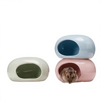 Abri en céramique pour hamster, maison en pierre, tapis en soie dorée, fournitures pour cochon d'Inde, igloo rafraîchissant d'hiver pour cochon d'Inde pygmée - Sélection Glace