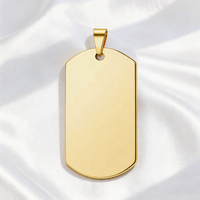 Plaque d'identification personnalisée pour chien en acier inoxydable plaqué or avec logo gravé, style tactique, pendentif d'identification pour animaux de compagnie, fournisseur d'usine en gros