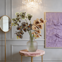 Fleurs artificielles de Phalaenopsis papillon à 7 têtes, aspect naturel, blanches, haut de gamme, tendance Instagram, pour décoration de mariage et de maison