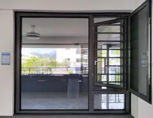 Индивидуальное открытие 180 градусов нигерийское алюминиевое двойное створчатое стеклянное окно с противомоскитной сеткой