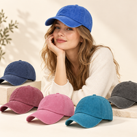 Casquette de baseball unisexe vintage délavée à 6 panneaux en coton vieilli avec sangle réglable pour adultes, idéale pour le sport et la protection solaire