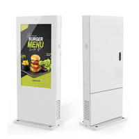 Écran LCD étanche IP65 haute luminosité 2500 nits, Totem Kiosque, Affichage numérique extérieur, Lecteur multimédia publicitaire
