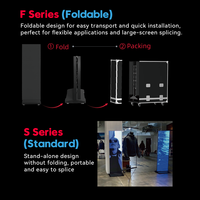 Panel LED Delgado Plegable y Autoportante para Escaparates de Centros Comerciales, Brillo HD, Modular Magnético, Unión sin Costuras, Montaje Rápido