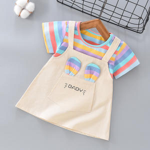 2025 Baby Kleidung Set Cartoon Outfit Kleinkind Mädchen Rock Set Sommer Stil Mädchen 1 5 Jahre Süße Regenbogen Kinder Kleidung - Product Image 4