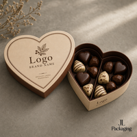 Hochwertige Schokoladen-Geschenkbox mit Individuell Bedrucktem Logo Herzförmige Pralinenschachteln