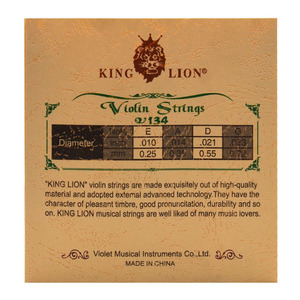Cordes de violon King Lion en alliage cuivre-nickel, âme en acier allié, .010-.033, pièces de violon - Product Image 2