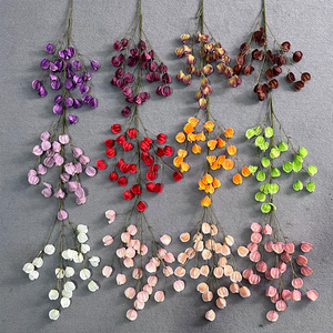 Bouquet de fleurs artificielles en plastique et tissu, couleurs mélangées, pour décorations de mariage et de maison - Product Image 2