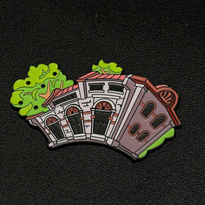 Imanes de nevera metálicos personalizados YONGKANG, aleación con acabado pintado creativo para atracciones turísticas, museos, regalo con cierre de mariposa - Product Image 3