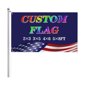 En gros 100D Polyester Drapeau Personnalisé Logo Gratuit Élection Impression Numérique <span class=keywords><strong>Fourniture</strong></span> D'usine Professionnelle Option De Publicité <span class=keywords><strong>Pas</strong></span> <span class=keywords><strong>Cher</strong></span> - Product Image 1