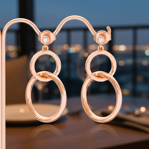 Pendientes Colgantes de Diseño Redondo Hueco, Joyería Turca Hecha a Mano al por Mayor, Plata de Ley 925 - Product Image 3