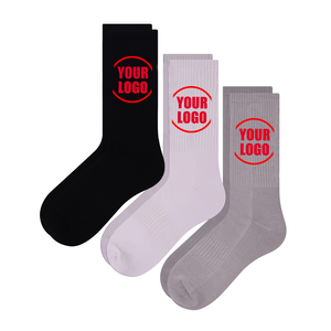 FY-N1136 Hommes Crew Design personnalisé Chaussettes en coton Logo personnalisé Chaussettes Crew <span class=keywords><strong>Lot</strong></span> <span class=keywords><strong>de</strong></span> stock - Product Image 1
