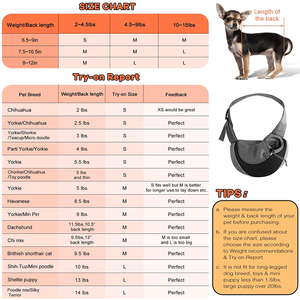 Pet Dog Sling Carrier Sac à dos Sangle réglable Anti-Falling Shoulder Carriers Respirant Mesh Travel Dog Sling Bag Carriers - Product Image 4