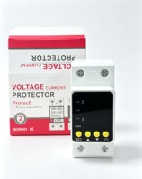 Protecteur de surtension intelligent auto-réparable 2P 40A 63A 220V, relais de protection sur rail DIN réglable avec écran LCD