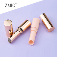 Tube à lèvres vide doré rose, tube rond pour rouge à lèvres, emballage cosmétique, contenant pour rouge à lèvres, tube pour baume à lèvres