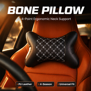 Apoios de Cabeça para Carro, Almofadas para Pescoço, Almofadas Internas para Quatro Estações, Acessórios Automotivos em PU, Suporte Lateral para Pescoço e Apoio para Dormir de Lado - Product Image 4